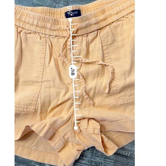 J.Crew Linen Blend‎ Shorts Drawstring Waist Casual Summer Pockets Orange Size S - Picture 10 of 10